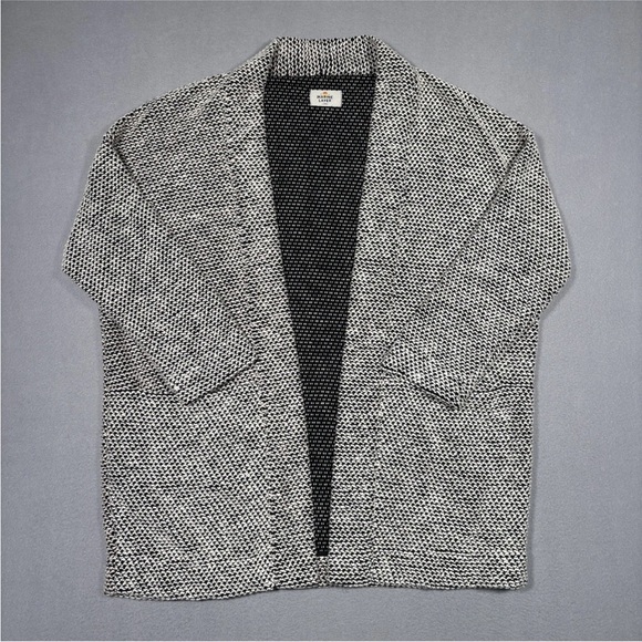 Marine Layer Sweaters - Marine Layer Cardigan Sweater Women’s Large White & Black Long Sleeve Pockets